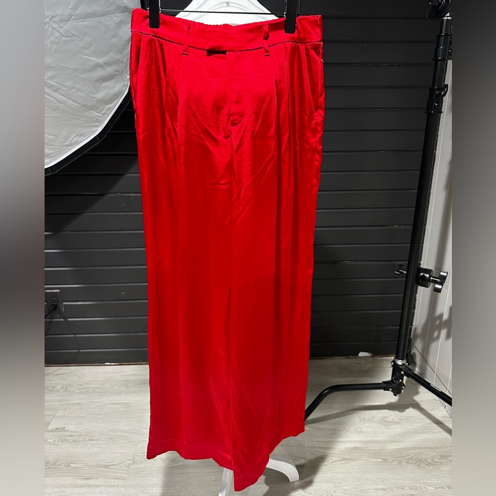 A New Day Vibrant Red Wide-Leg Pants size 8